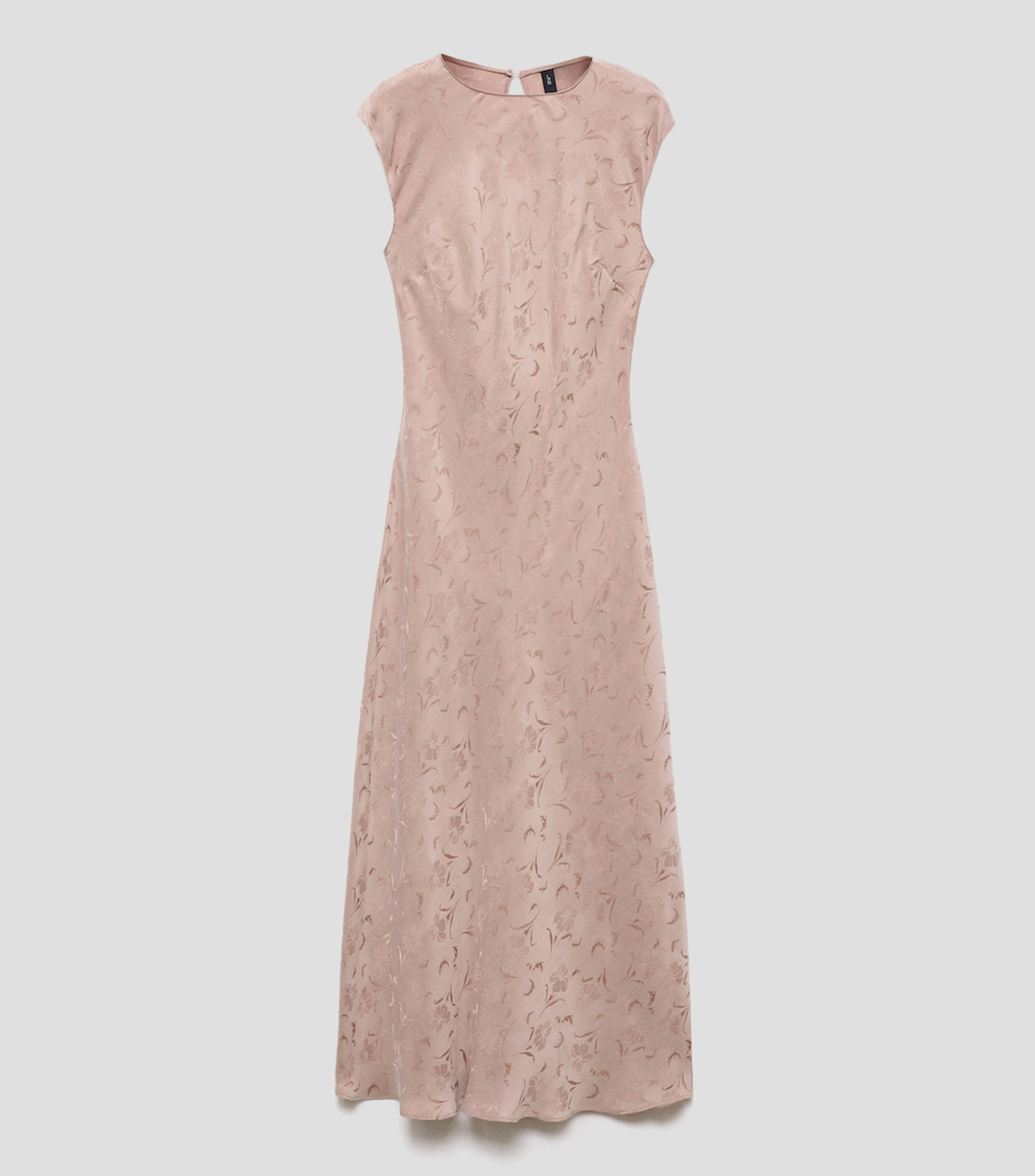 Vestido midi floral satinado Mujer